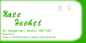 mate hechtl business card